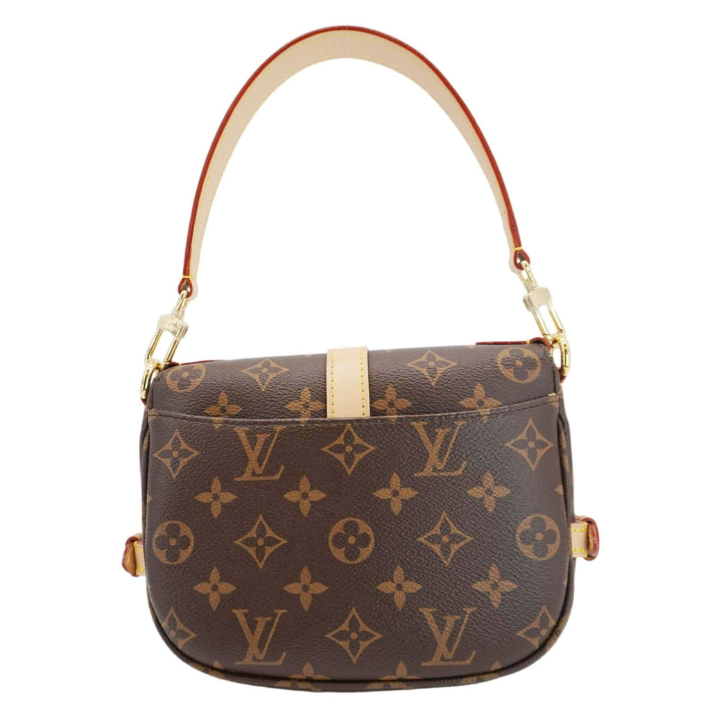 LOUIS VUITTON Saumur BB Monogram Canvas Crossbody Bag Brown