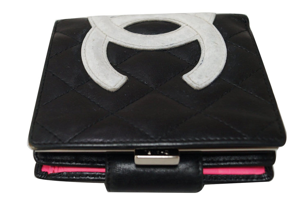 Chanel Black Quilted Ligne Cambon Bifold Compact Wallet - Sale