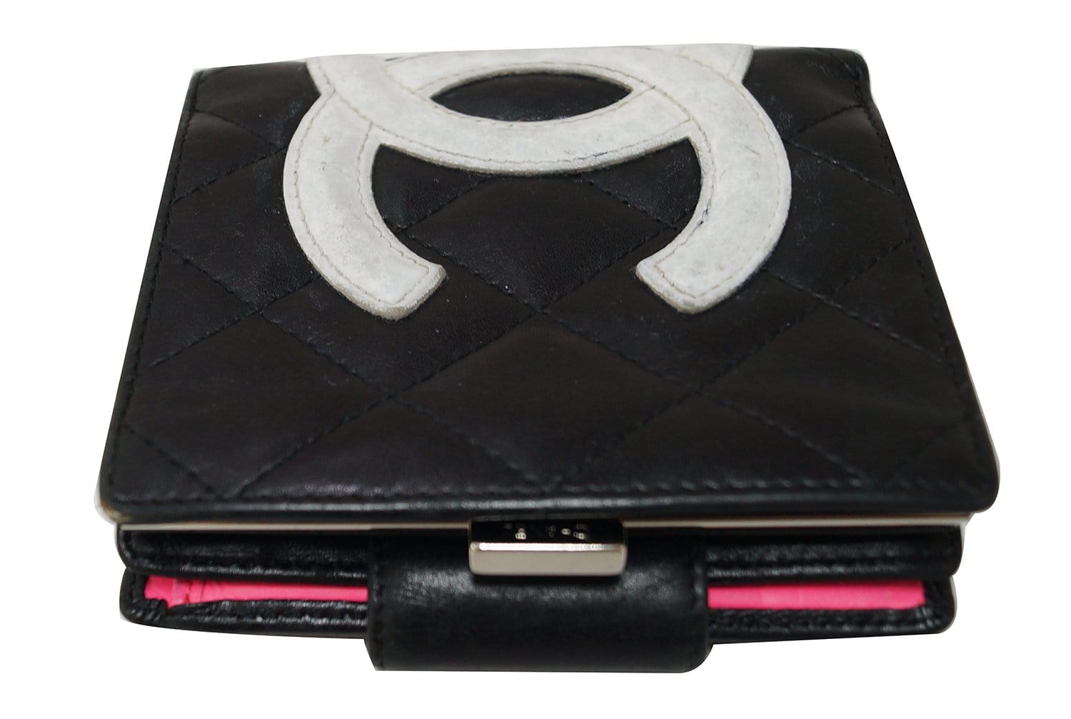 Chanel Black Quilted Ligne Cambon Bifold Compact Wallet - Sale
