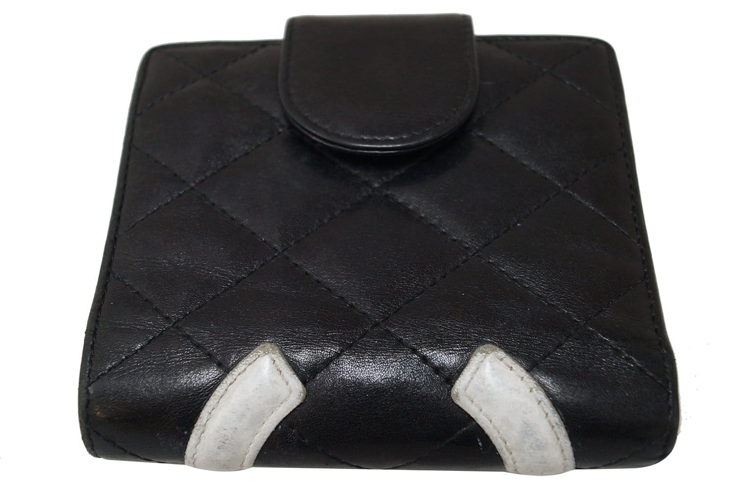 Chanel Black Quilted Ligne Cambon Bifold Compact Wallet - Sale