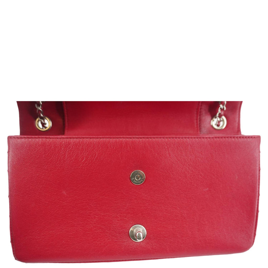 Chanel Mademoiselle  Flap Sheepskin Leather Crossbody Bag Pink