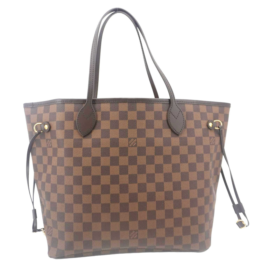 LOUIS VUITTON Neverfull MM Damier Ebene Shoulder Bag Rose Ballerine