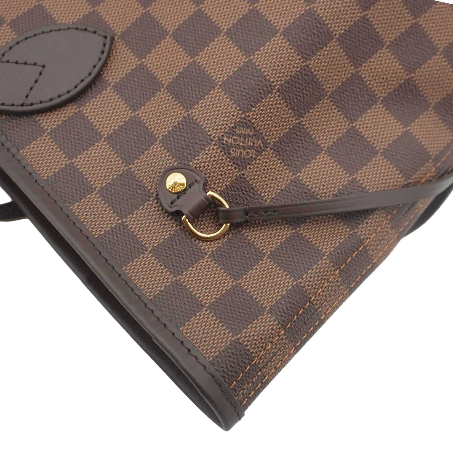 LOUIS VUITTON Neverfull MM Damier Ebene Shoulder Bag Rose Ballerine