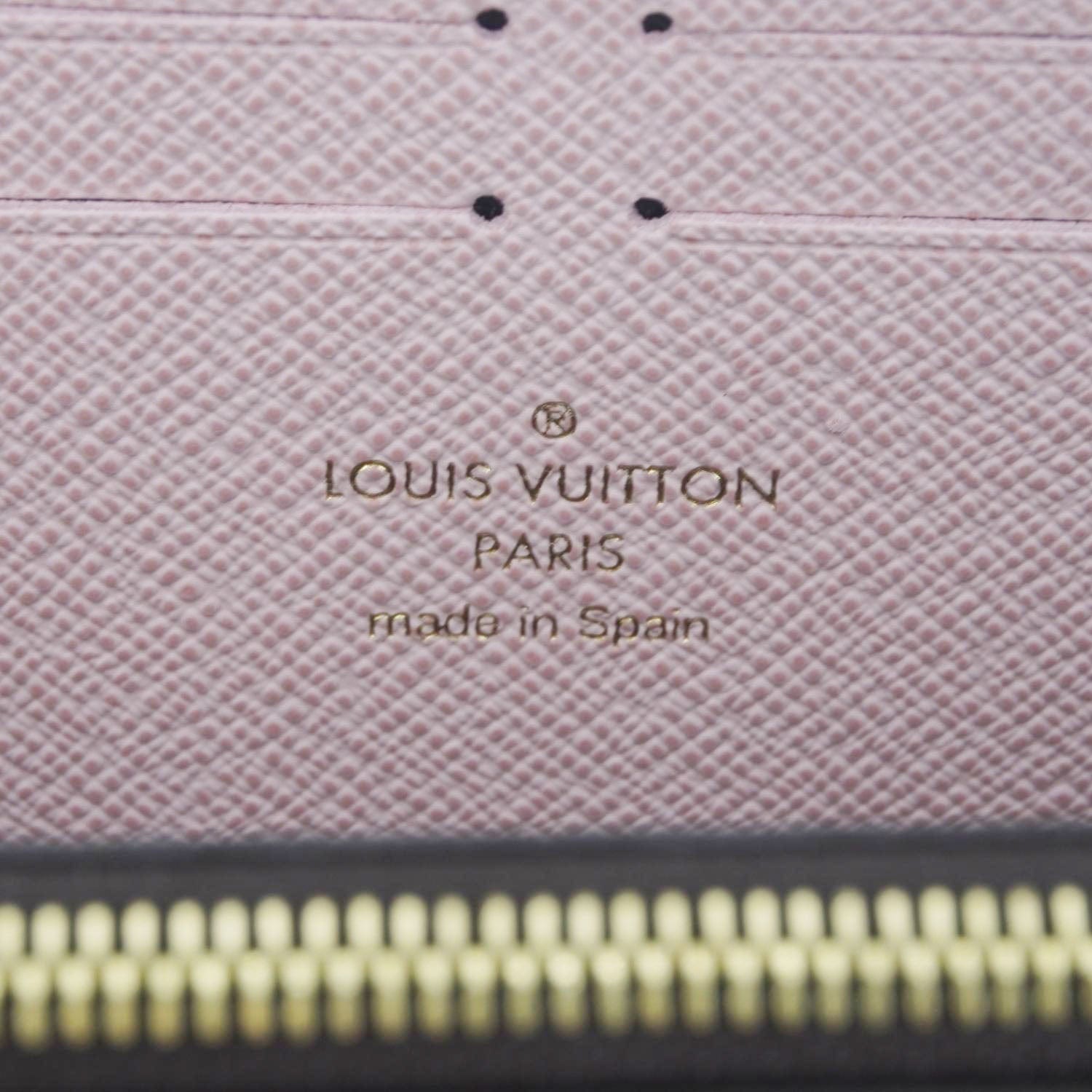 LOUIS VUITTON Clemence Monogram Canvas Zippy Wallet Rose Ballerine