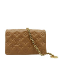 LOUIS VUITTON Coussin Pochette Monogram Leather Crossbody Bag Camel