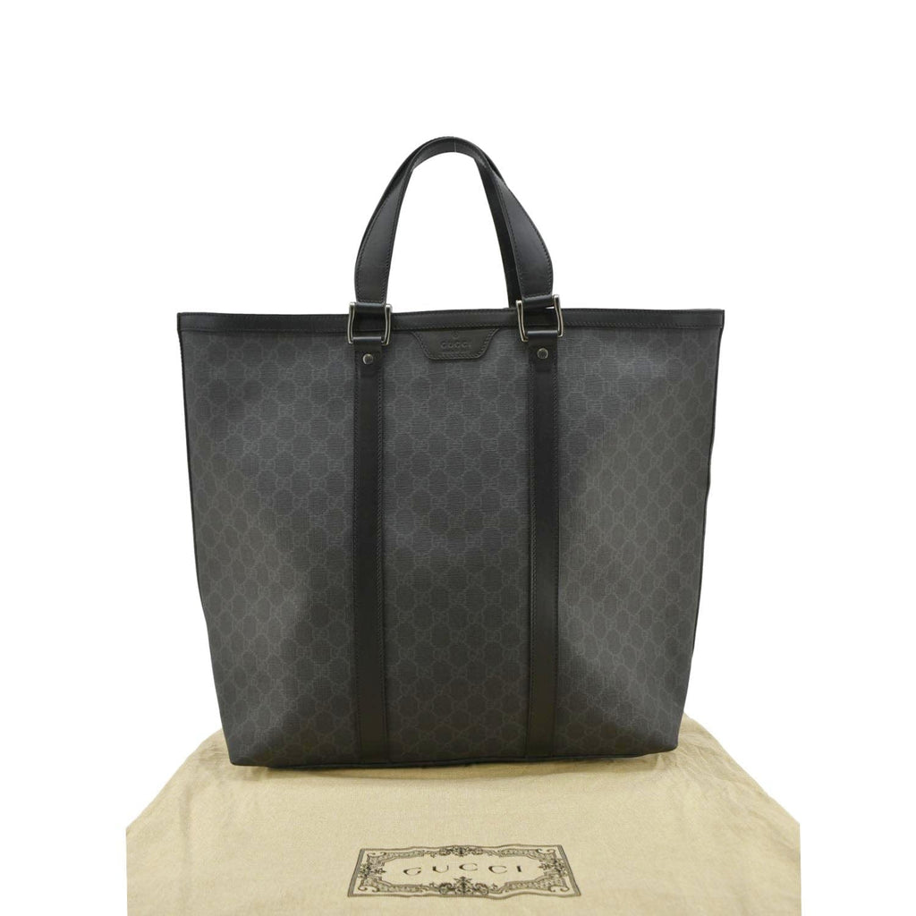 GUCCI Gucci Supreme Medium Tote Bag Black 322063