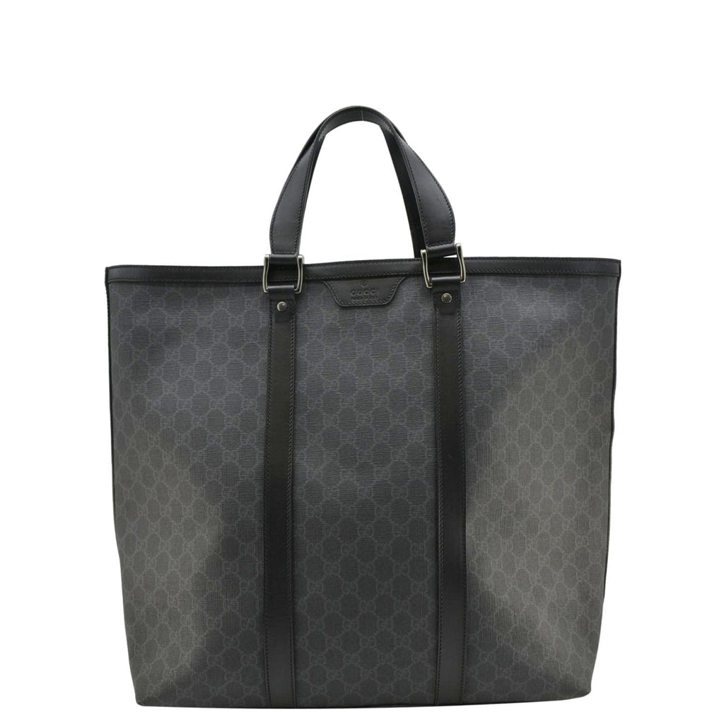 GUCCI Gucci Supreme Medium Tote Bag Black 322063