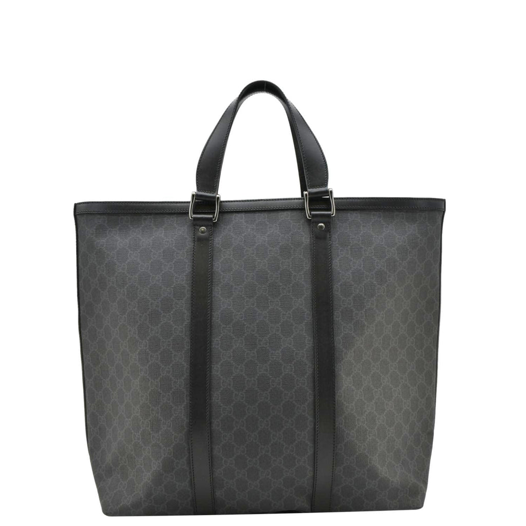 GUCCI Gucci Supreme Medium Tote Bag Black 322063
