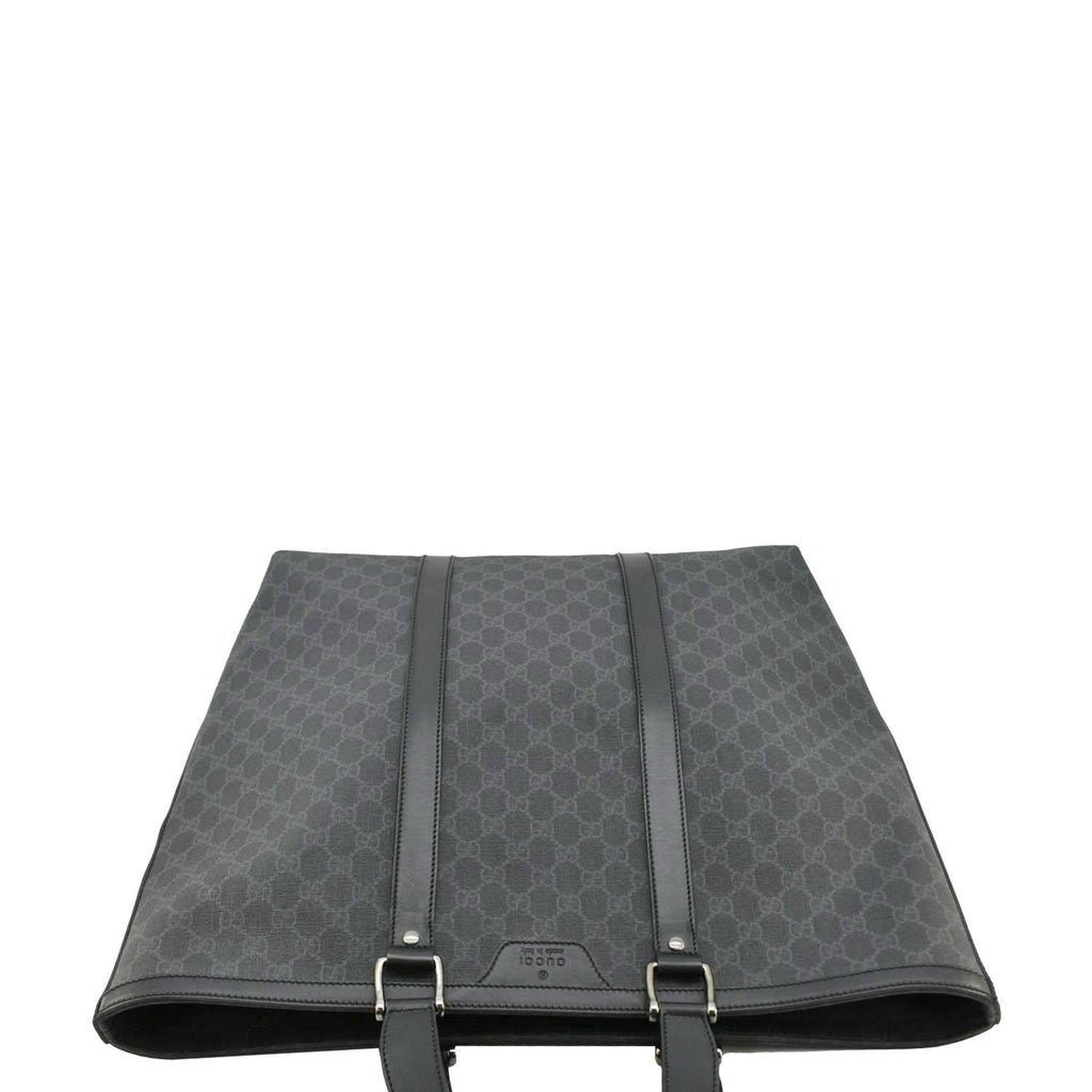 GUCCI Gucci Supreme Medium Tote Bag Black 322063