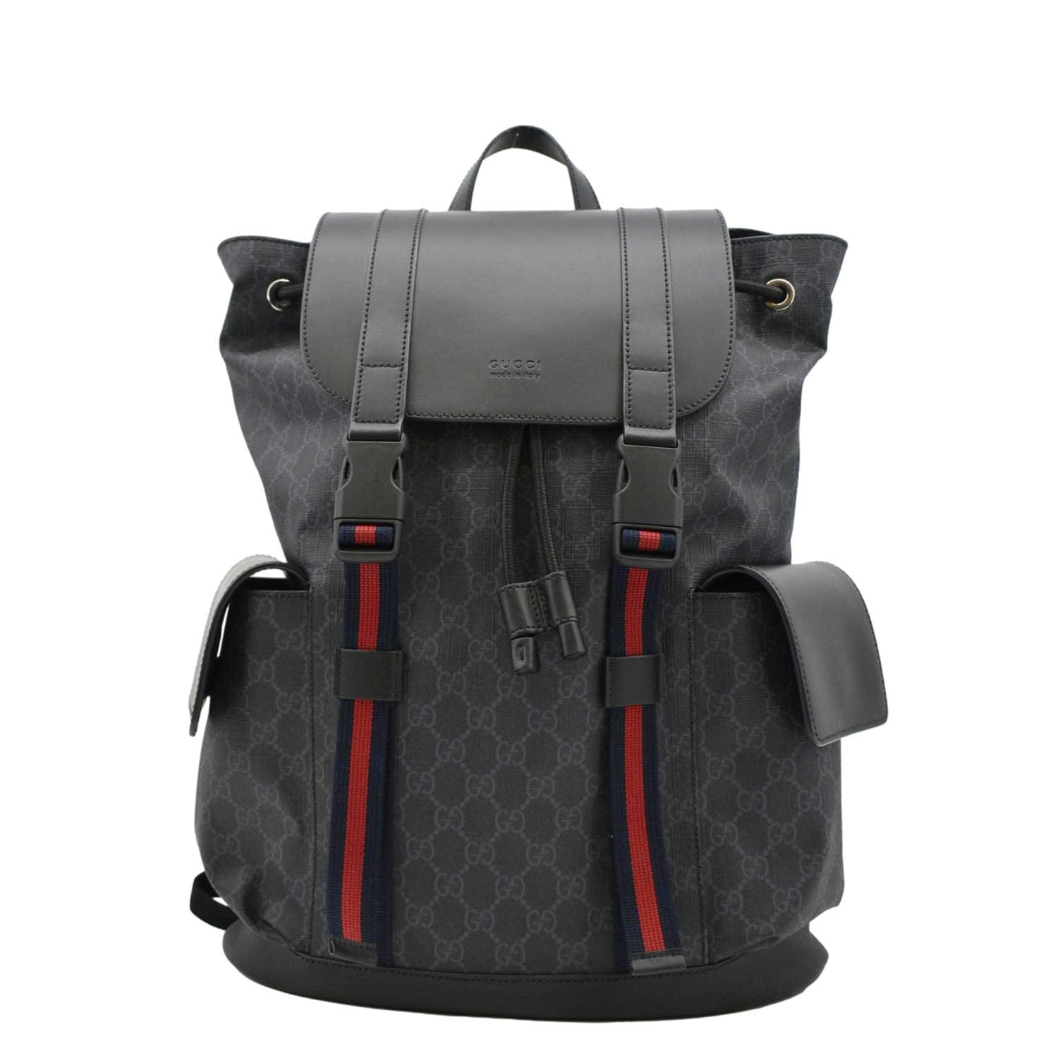 GUCCI Gucci Supreme Canvas Backpack Black 495563
