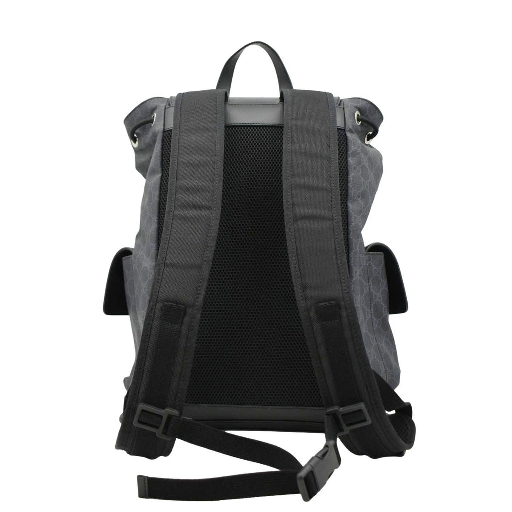 GUCCI Gucci Supreme Canvas Backpack Black 495563