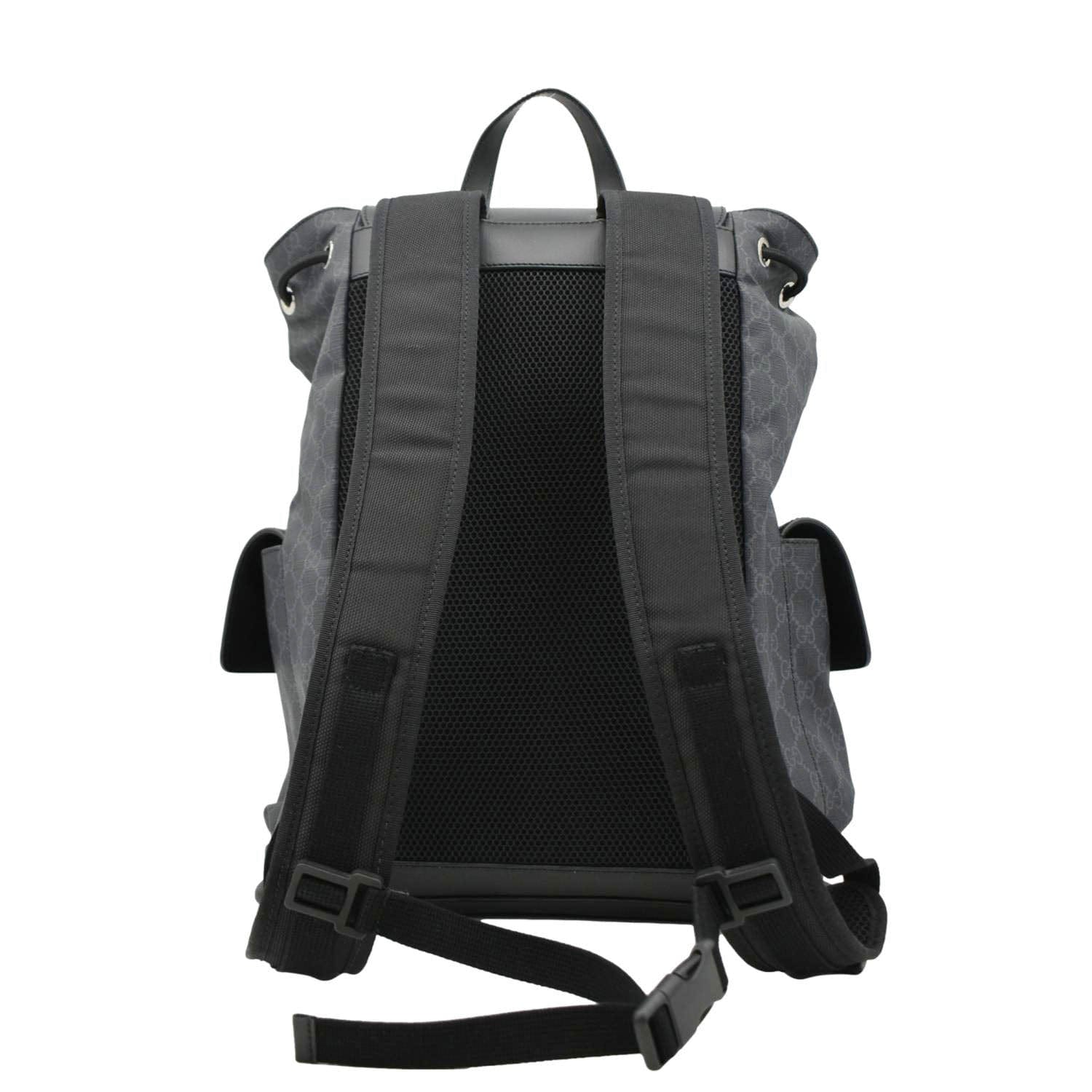 GUCCI Gucci Supreme Canvas Backpack Black 495563
