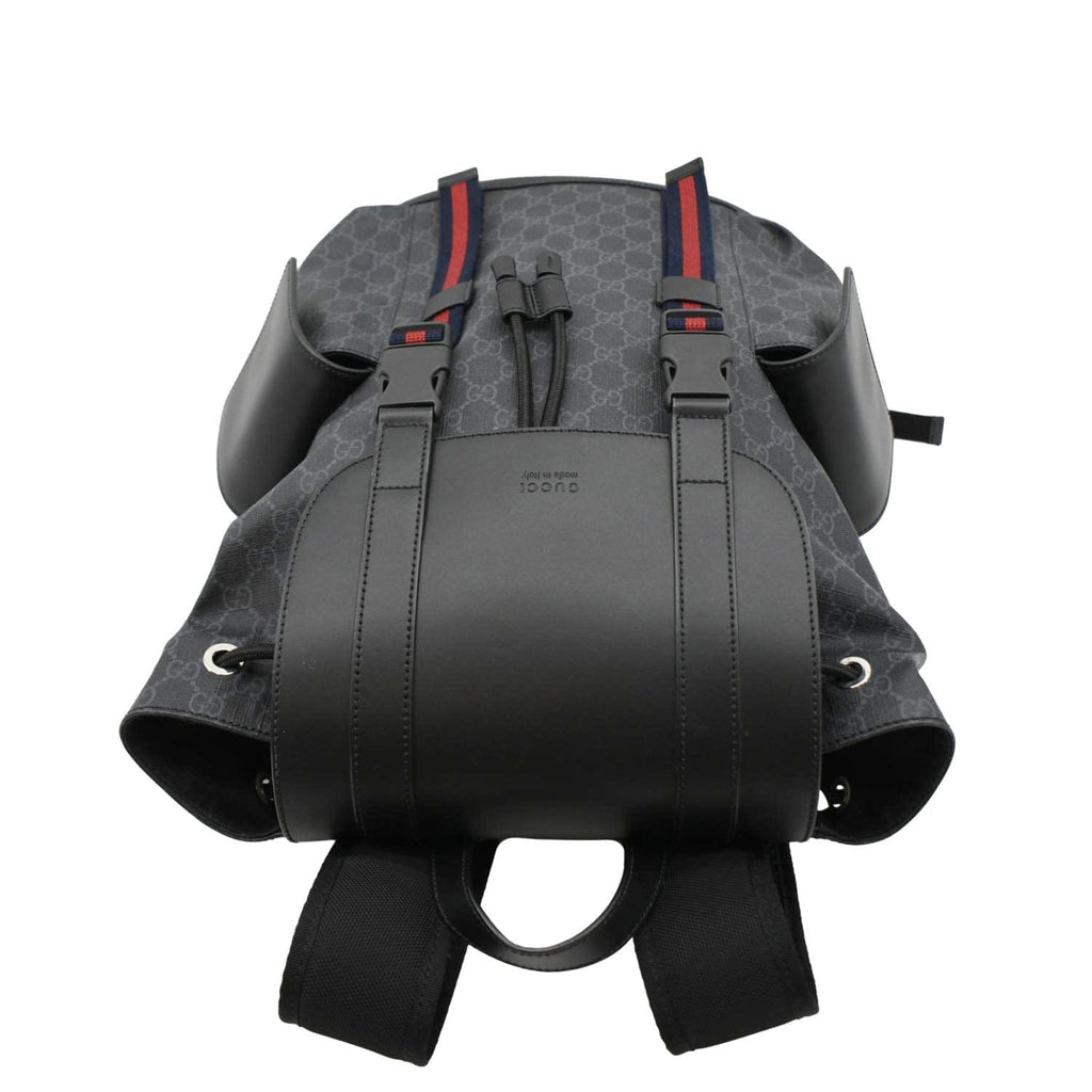 GUCCI Gucci Supreme Canvas Backpack Black 495563