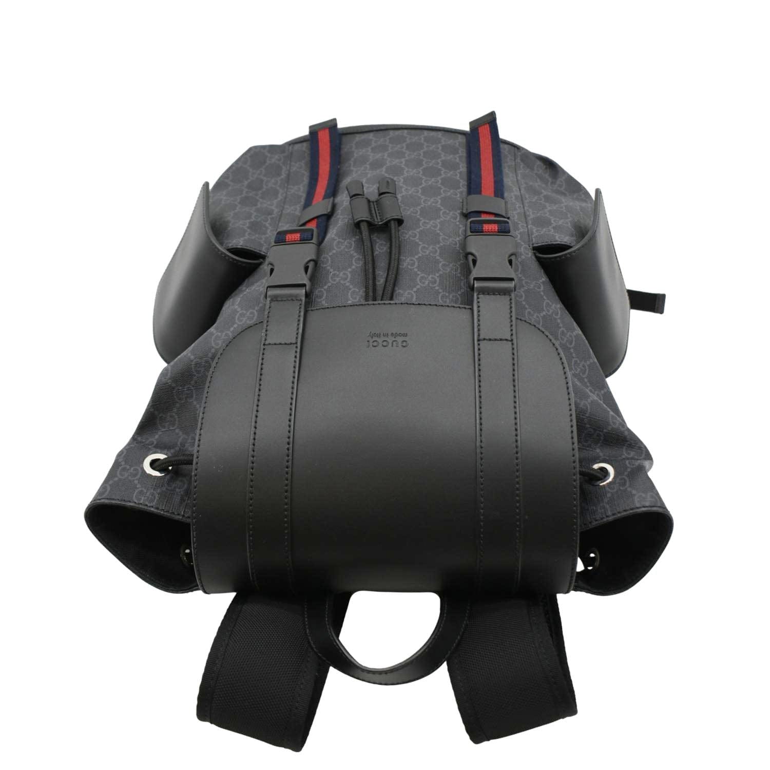 GUCCI Gucci Supreme Canvas Backpack Black 495563