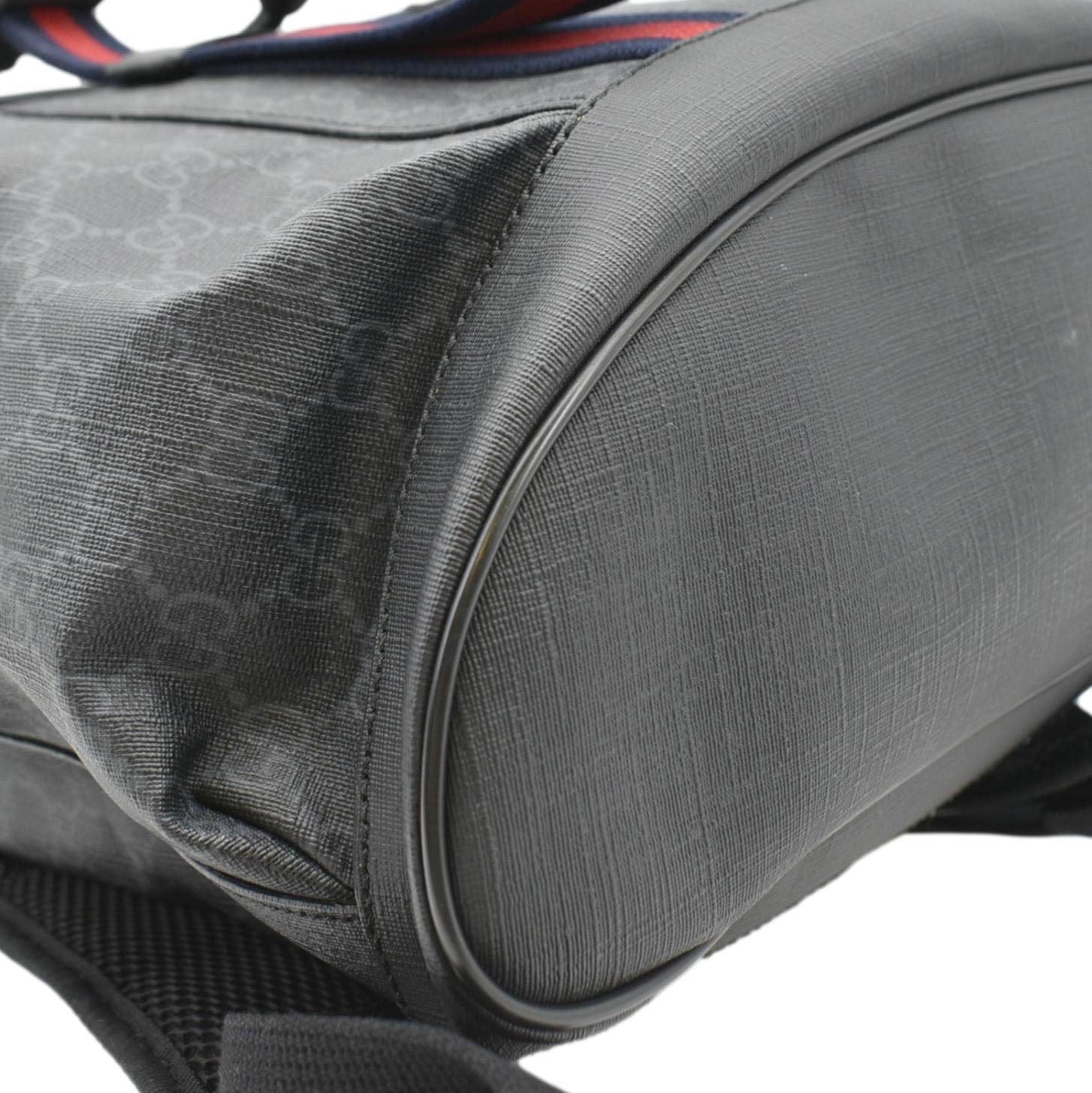 GUCCI Gucci Supreme Canvas Backpack Black 495563