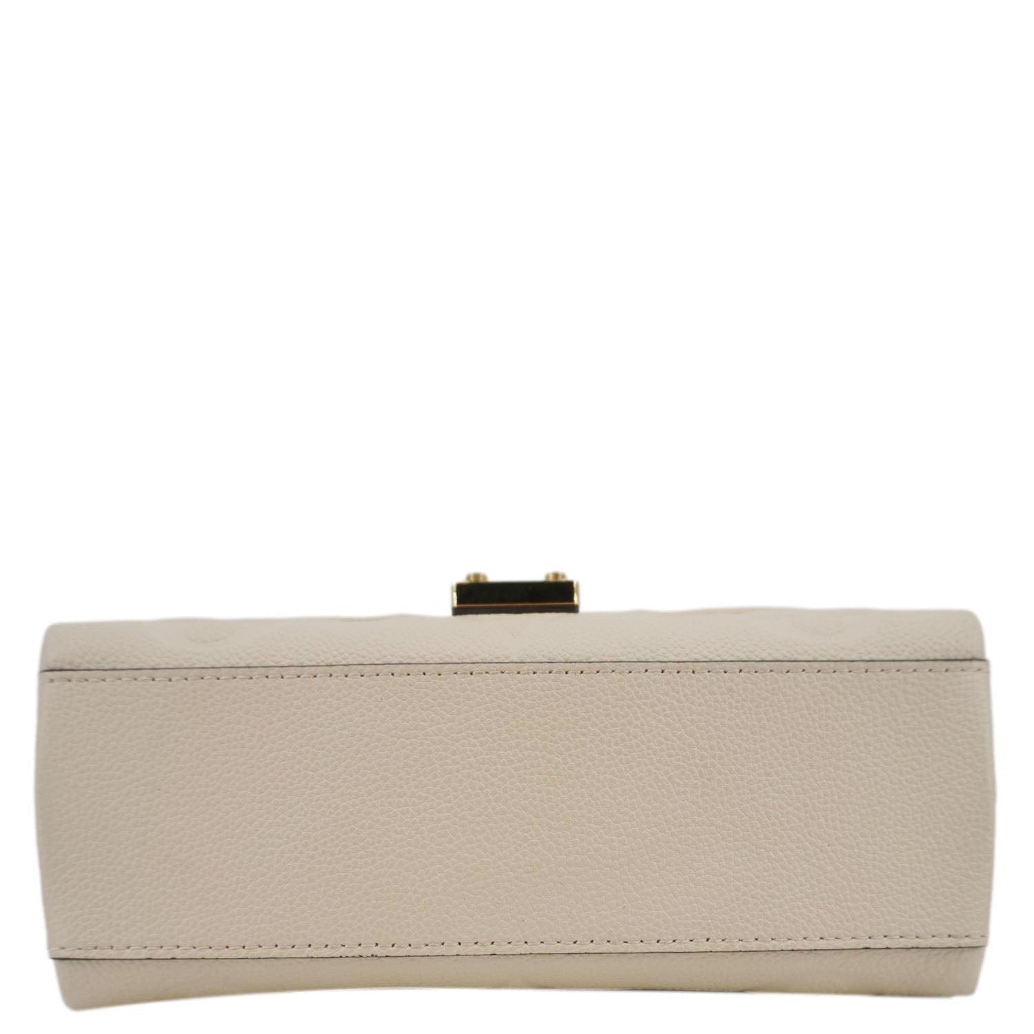 LOUIS VUITTON Madeleine MM Monogram Empreinte Leather Top Handle Bag White