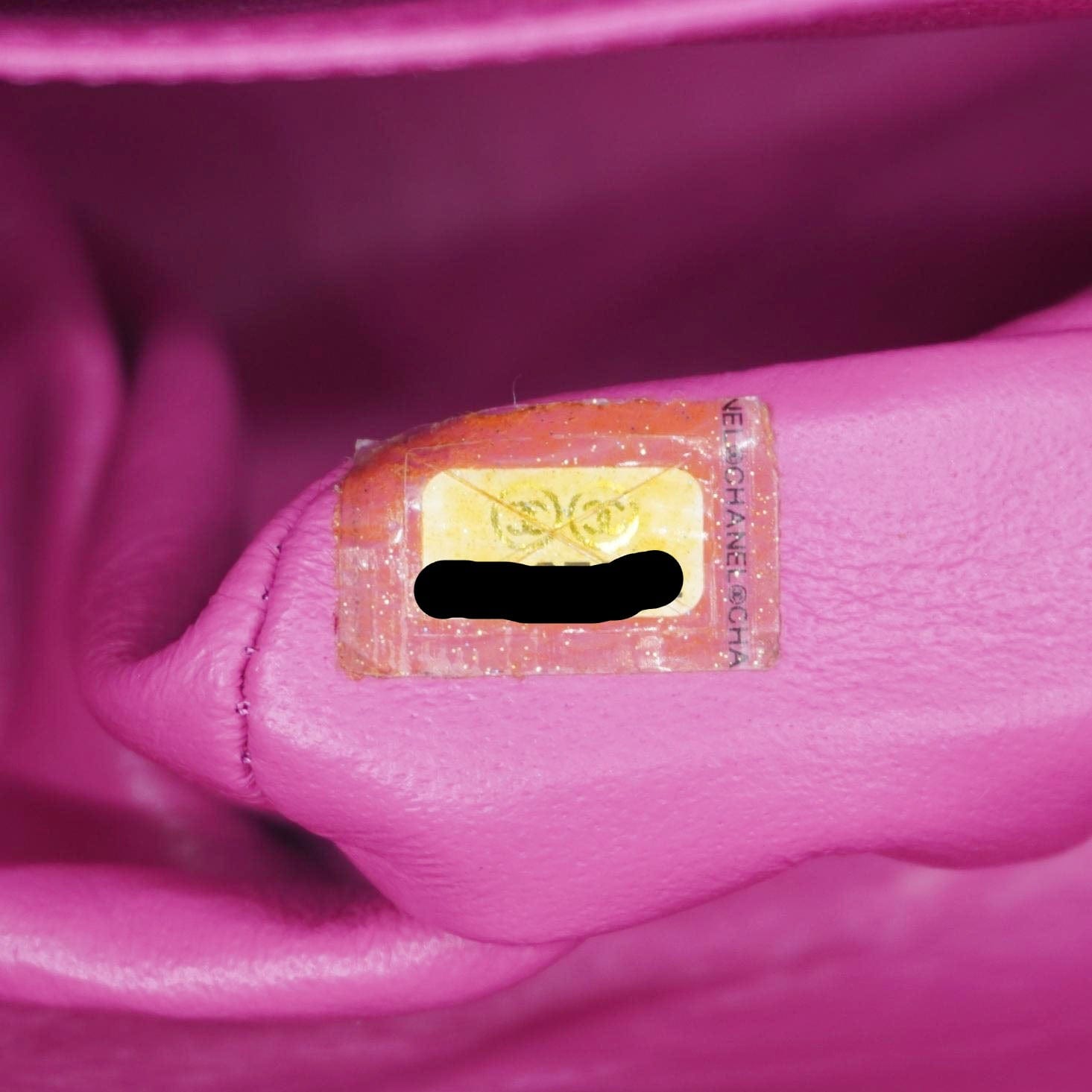 Chanel Jumbo Classic Double Flap Quilted Caviar Leather Shoulder Bag Pink