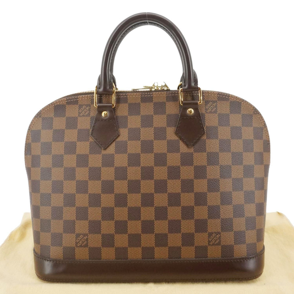 LOUIS VUITTON Alma PM Damier Ebene  Satchel Bag Brown