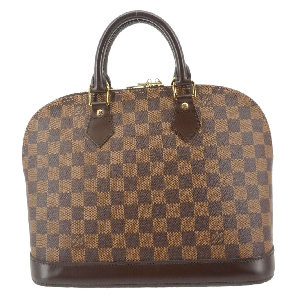 LOUIS VUITTON Alma PM Damier Ebene  Satchel Bag Brown