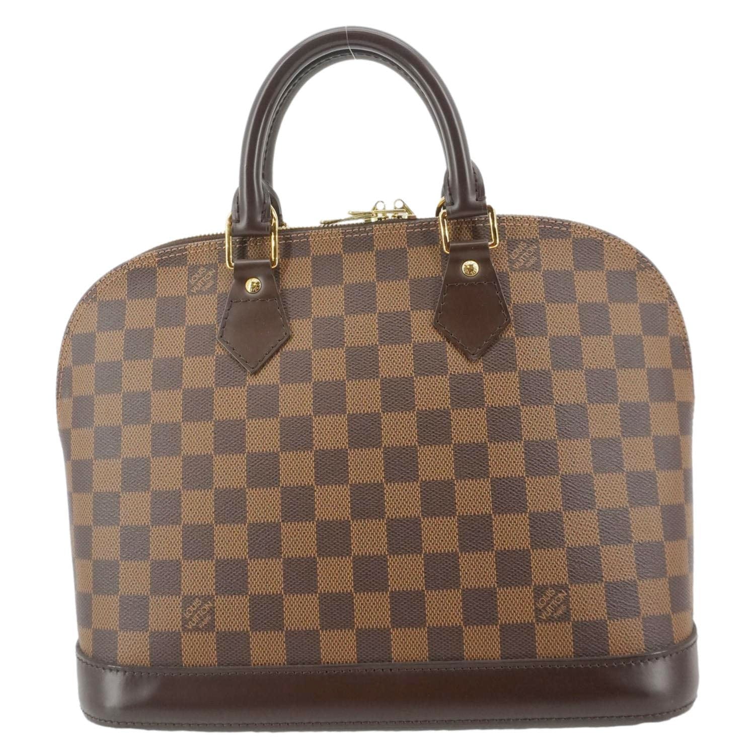 LOUIS VUITTON Alma PM Damier Ebene  Satchel Bag Brown