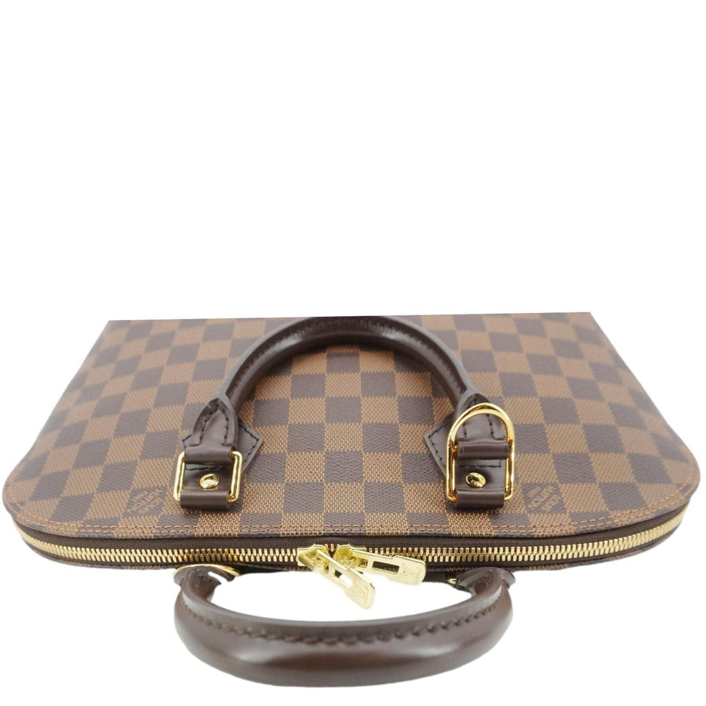LOUIS VUITTON Alma PM Damier Ebene  Satchel Bag Brown