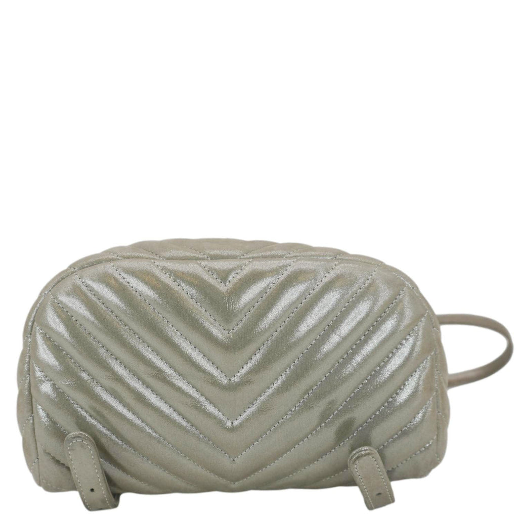 Chanel Urban Spirit Small Chevron Calfskin Leather Backpack Silver