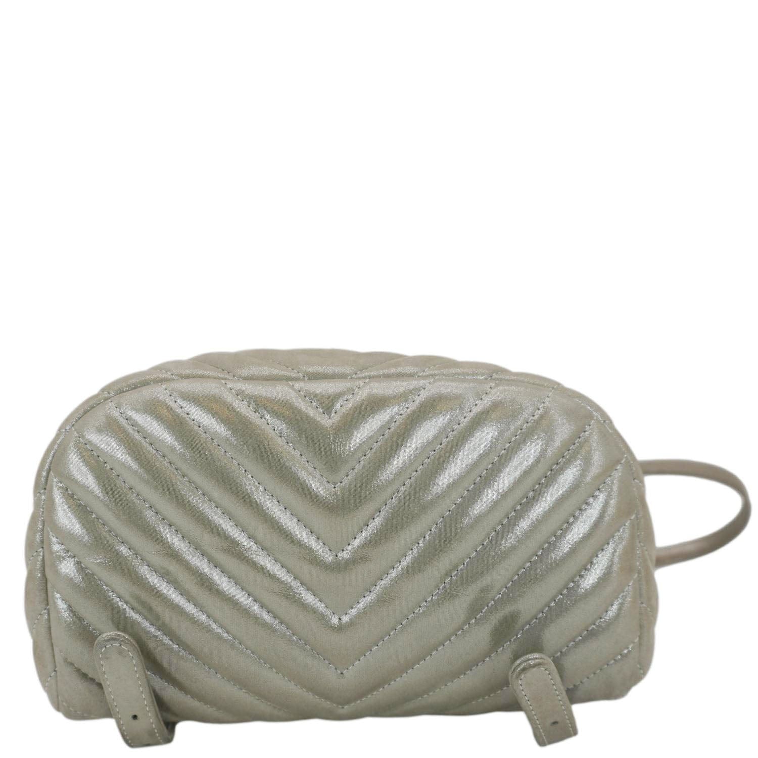 Chanel Urban Spirit Small Chevron Calfskin Leather Backpack Silver