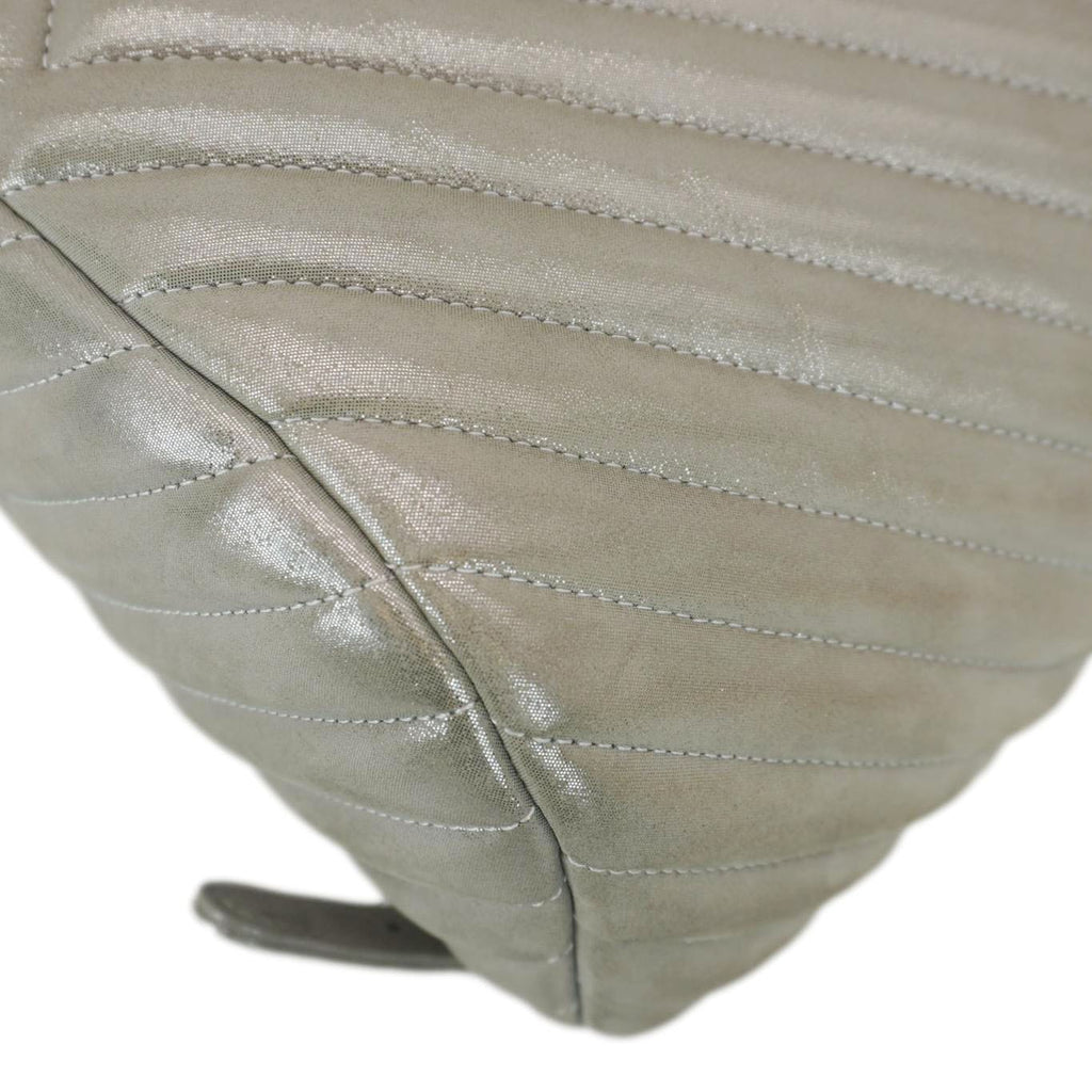 Chanel Urban Spirit Small Chevron Calfskin Leather Backpack Silver