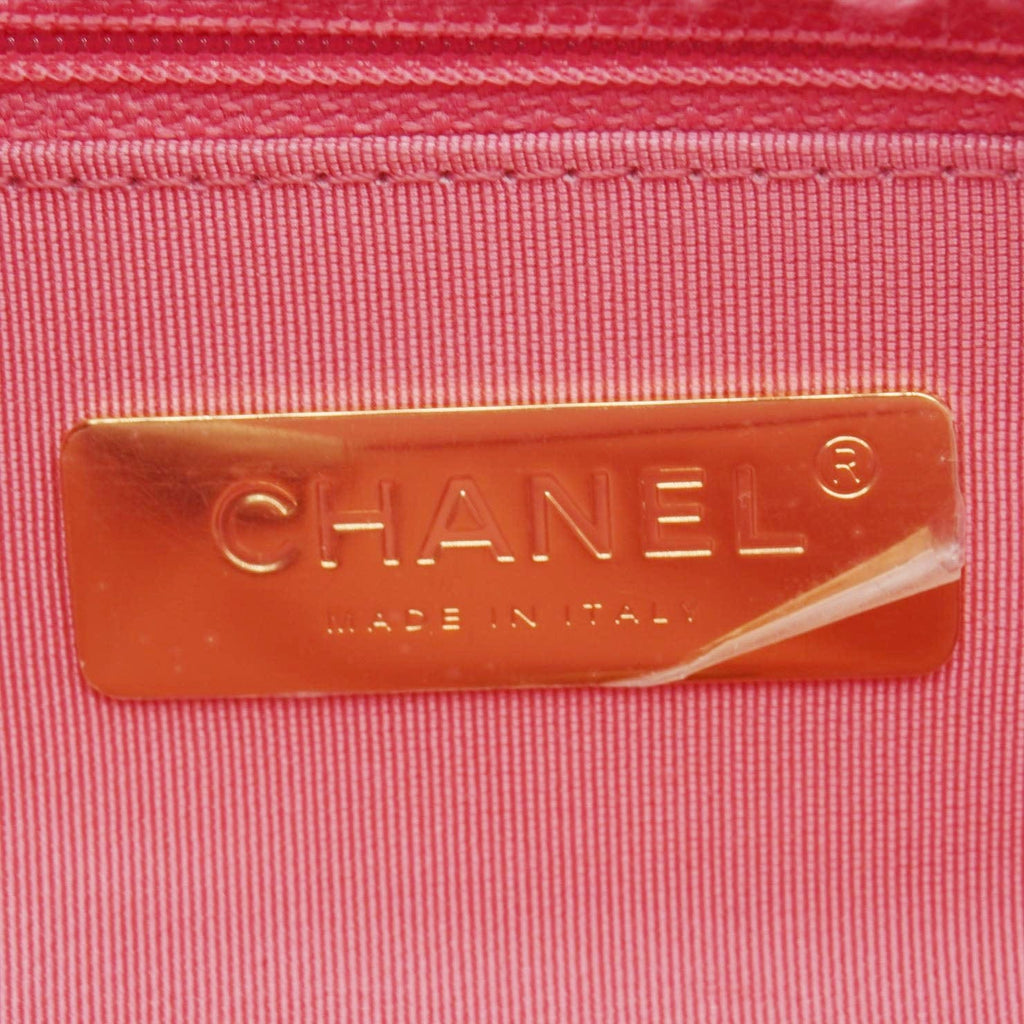 Chanel 19 Flap Medium Quilted Tweed Shoulder Bag Rose Pink