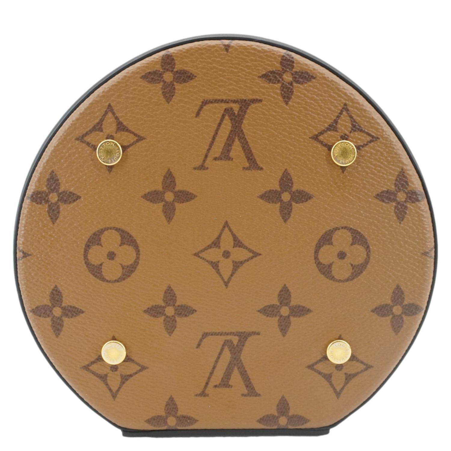 LOUIS VUITTON Cannes Reverse Monogram Canvas Shoulder Bag Brown
