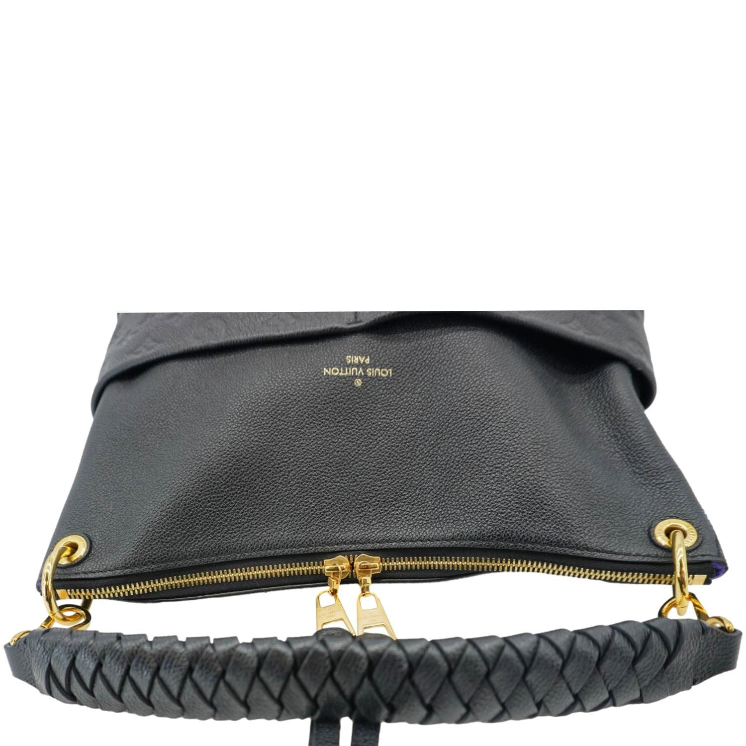 LOUIS VUITTON Maida Monogram Empreinte Leather Hobo Shoulder Bag Black