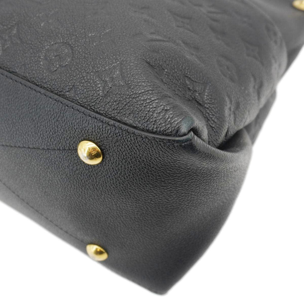 LOUIS VUITTON Maida Monogram Empreinte Leather Hobo Shoulder Bag Black