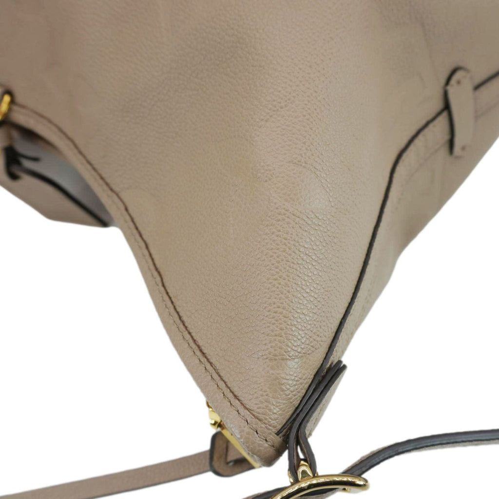 LOUIS VUITTON Carryall MM Empreinte Leather Shoulder Bag Beige