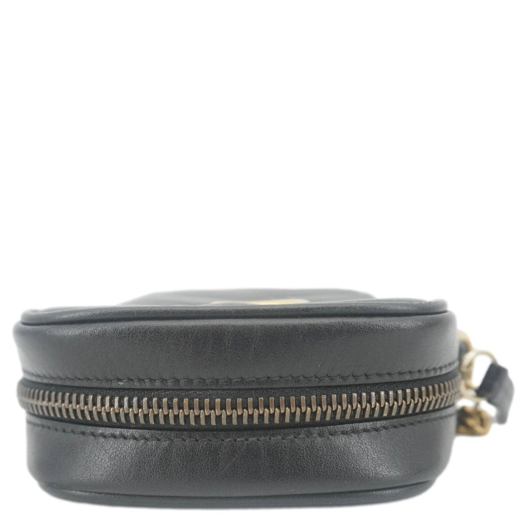 GUCCI Gucci Marmont Mini Matelasse Leather Crossbody Bag Black 598597