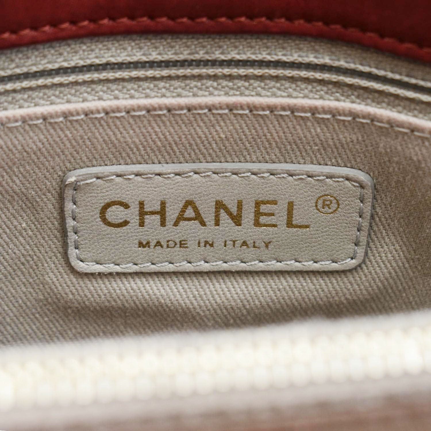 Chanel Square Front Pocket Quilted Leather Chain Crossbody Bag Red