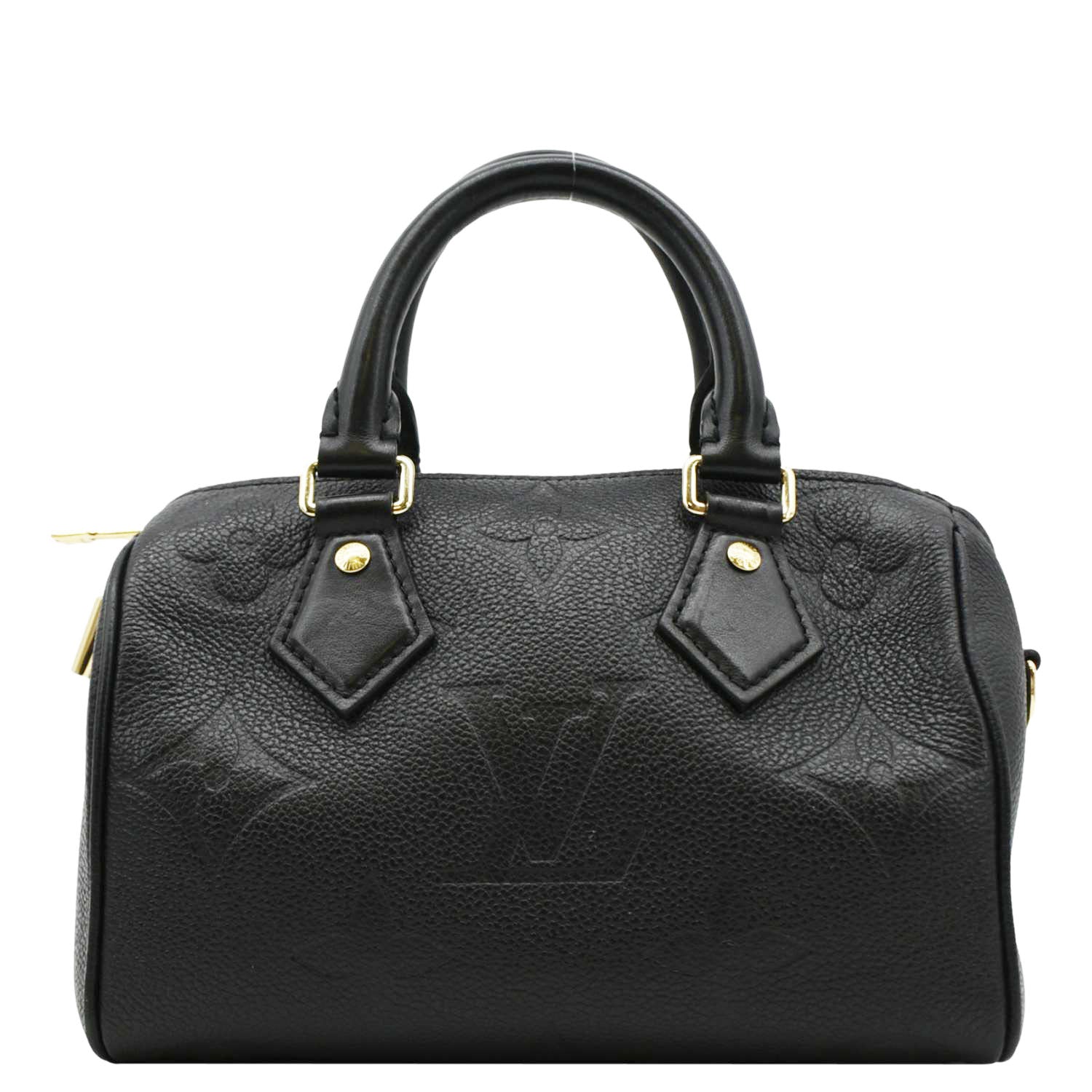 LOUIS VUITTON Speedy 20 Bandouliere Empreinte Leather Shoulder Bag Black