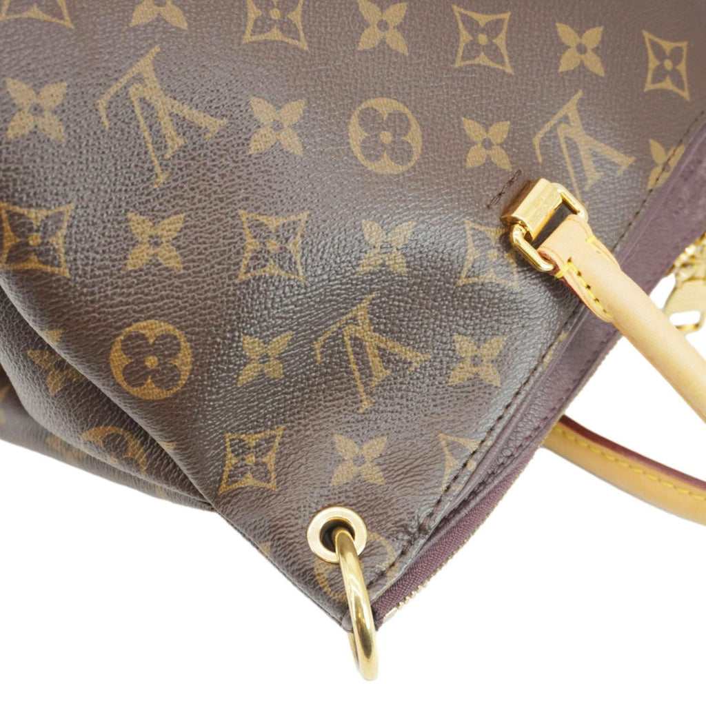 LOUIS VUITTON Pallas MM Monogram Canvas Shoulder Bag Brown