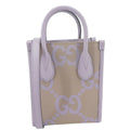 GUCCI Jumbo Gucci Canvas Mini Tote Bag Purple  671623