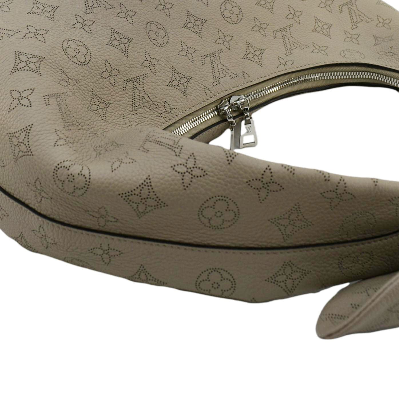 LOUIS VUITTON Why Knot Mahina Calf Leather Shoulder Bag Galet