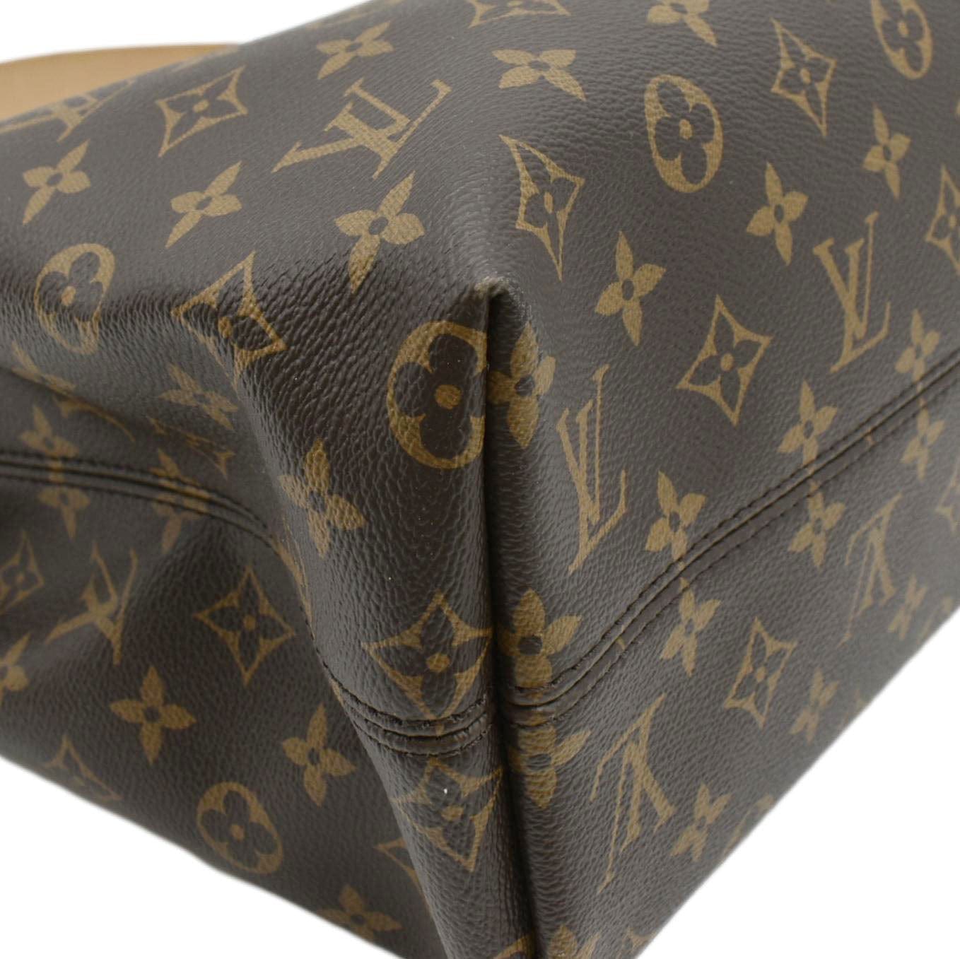 LOUIS VUITTON Graceful MM Monogram Canvas Hobo Shoulder Bag Brown