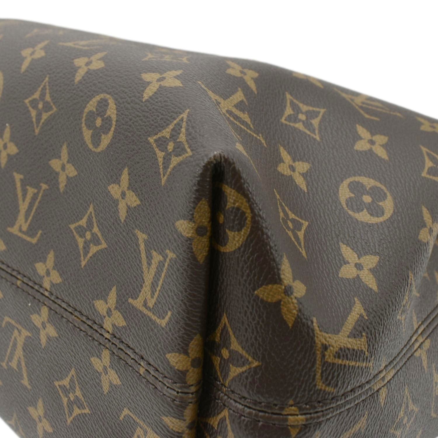 LOUIS VUITTON Graceful MM Monogram Canvas Hobo Shoulder Bag Brown