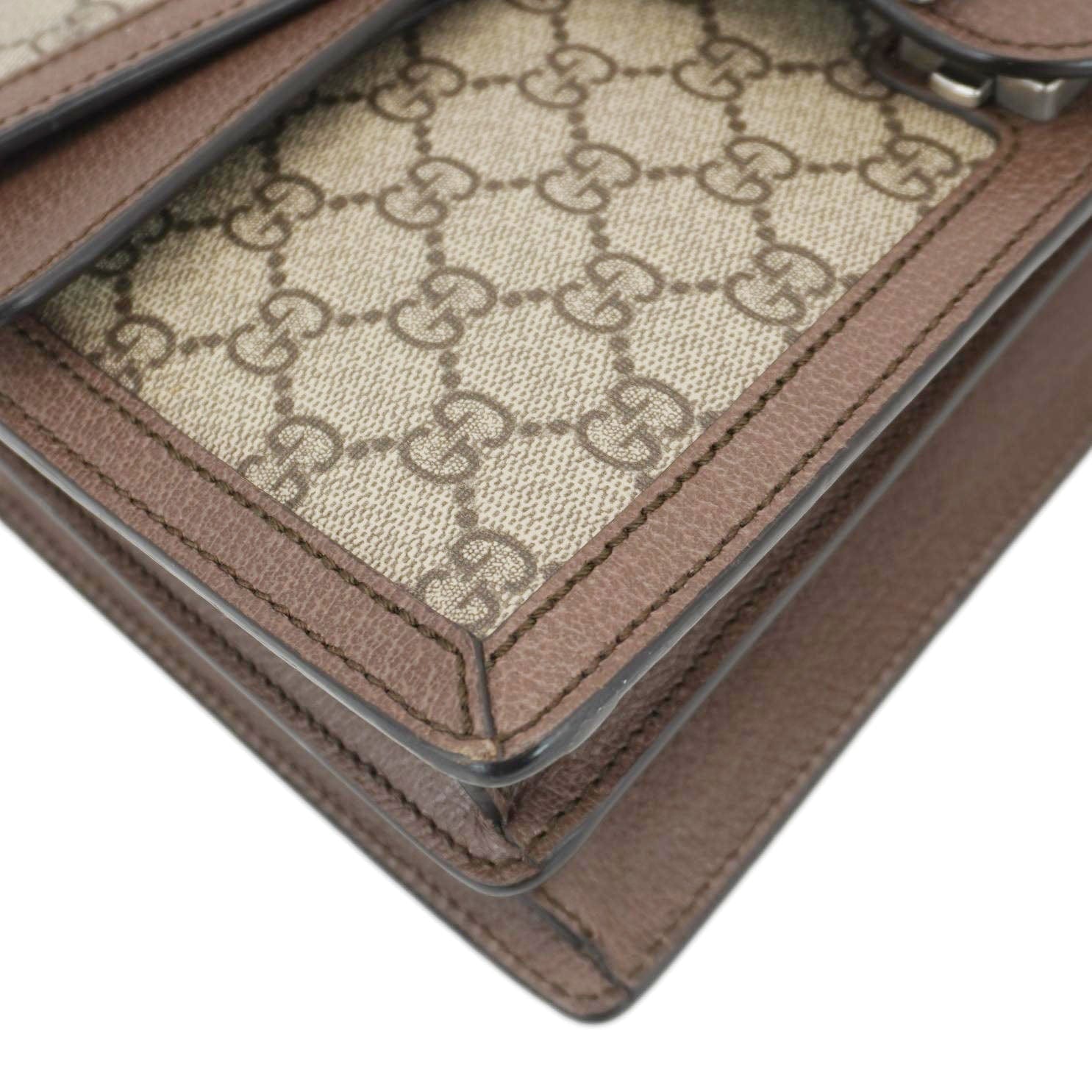 GUCCI Dionysus Gucci Supreme Canvas Top Handle Shoulder Bag Beige 621512