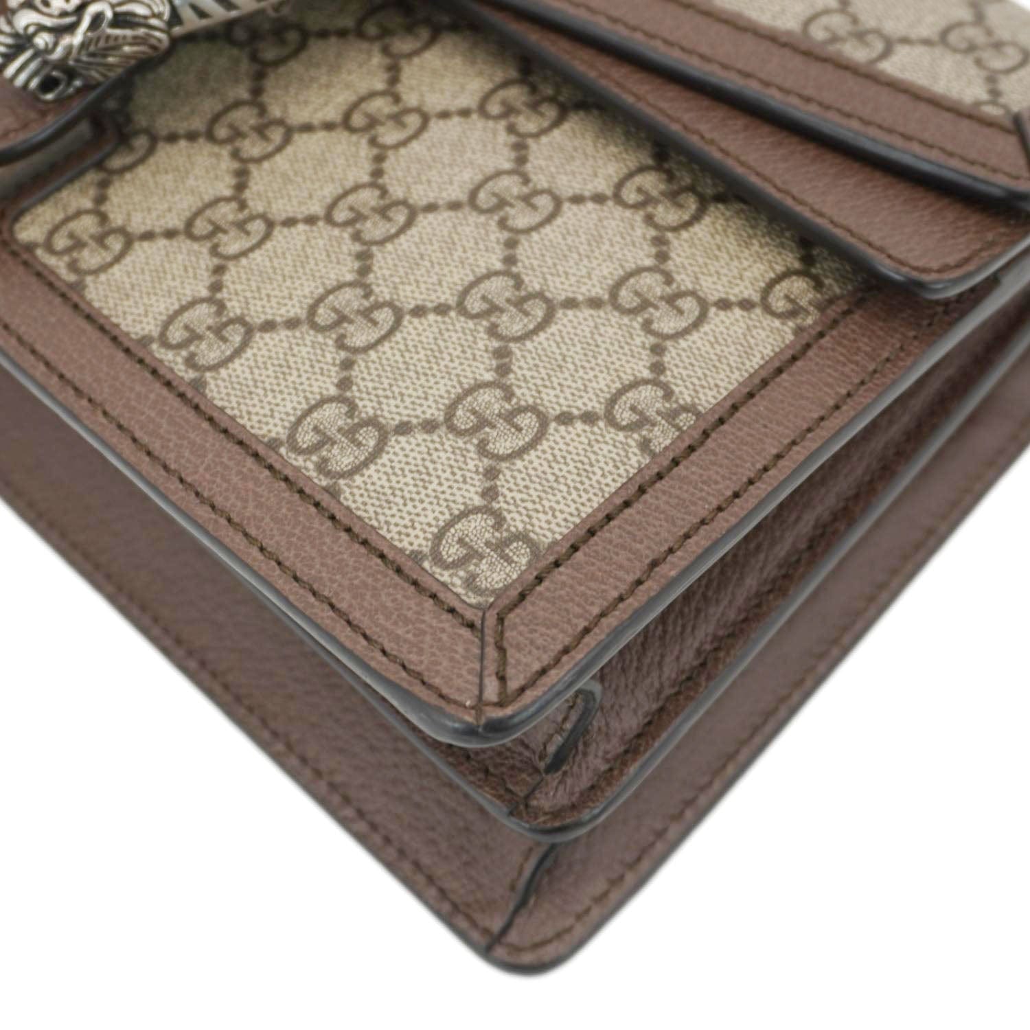 GUCCI Dionysus Gucci Supreme Canvas Top Handle Shoulder Bag Beige 621512