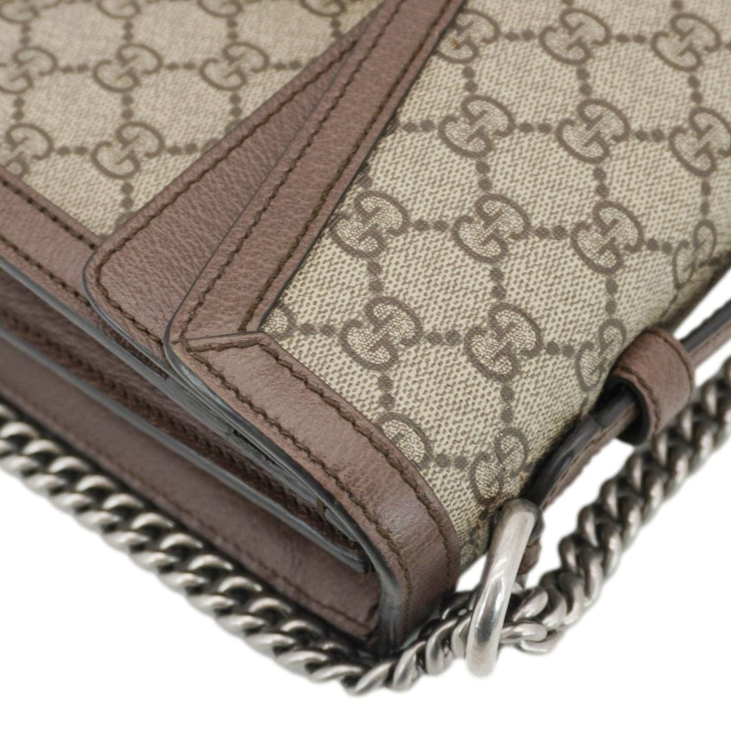 GUCCI Dionysus Gucci Supreme Canvas Top Handle Shoulder Bag Beige 621512