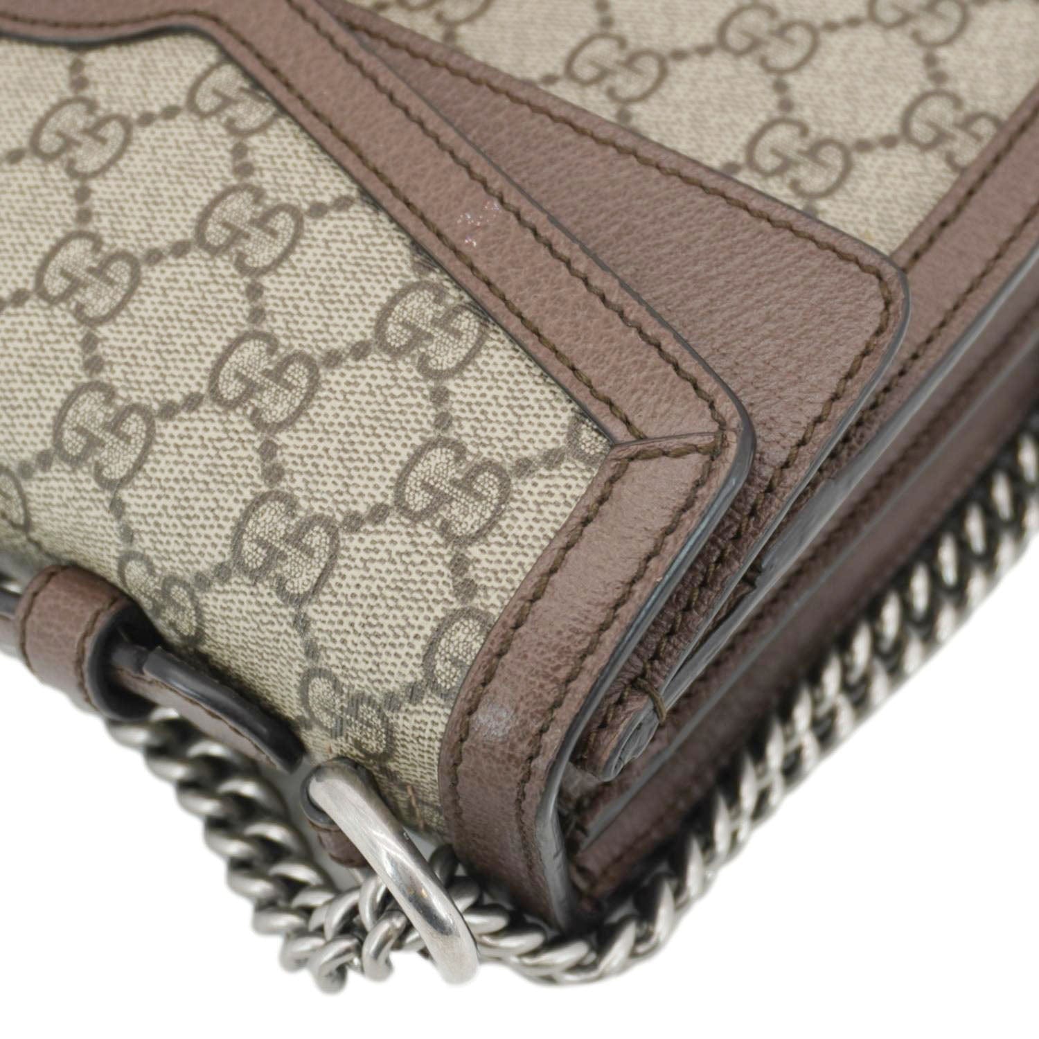 GUCCI Dionysus Gucci Supreme Canvas Top Handle Shoulder Bag Beige 621512