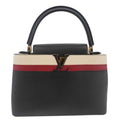 LOUIS VUITTON Capucines MM Taurillon Leather Satchel Bag Black