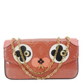 LOUIS VUITTON Valentine Dog Felicie Monogram Vernis Crossbody Bag Orange