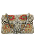 GUCCI Dionysus Small Gucci Supreme Elephant Embroidered Shoulder Bag Beige 400249