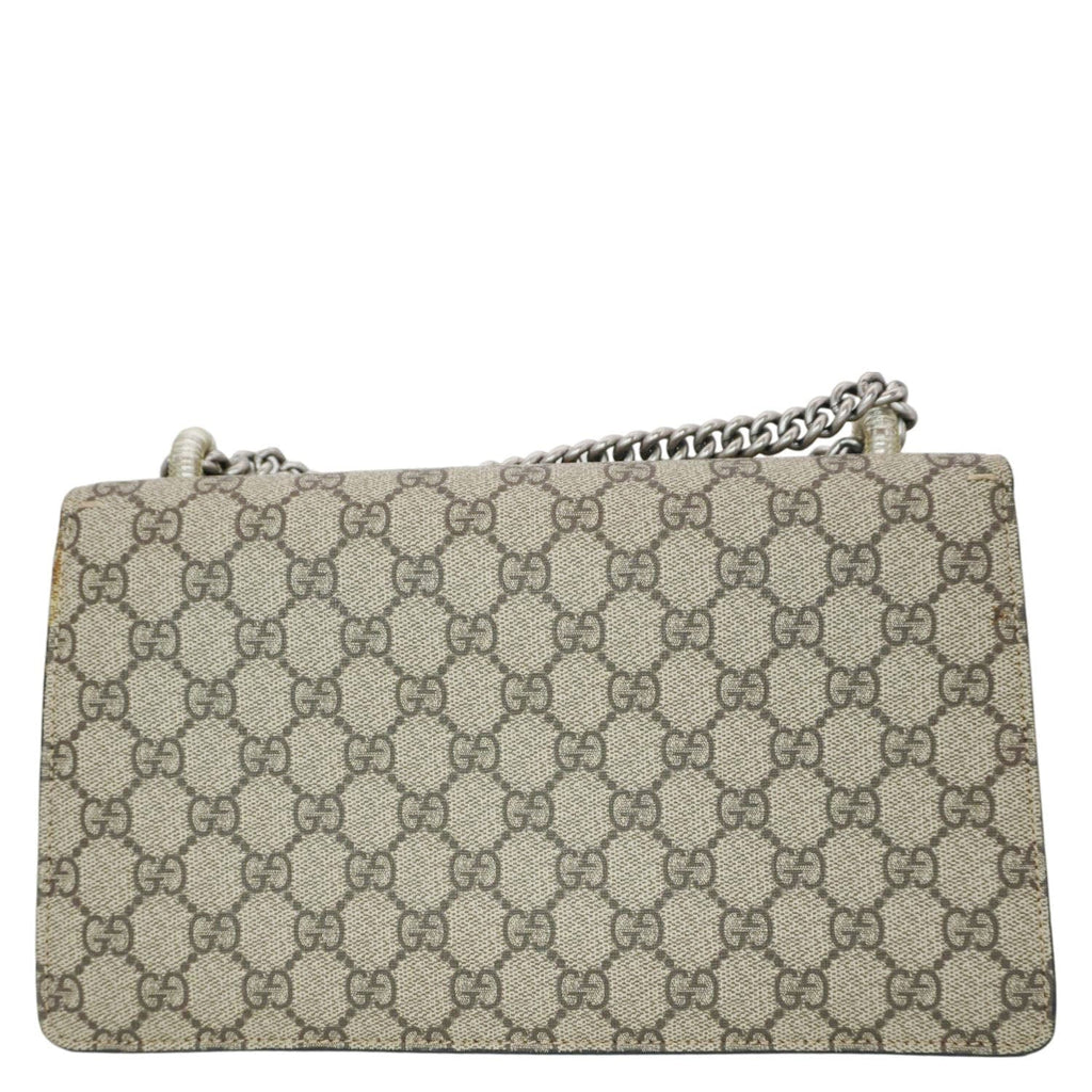 GUCCI Dionysus Small Gucci Supreme Elephant Embroidered Shoulder Bag Beige 400249