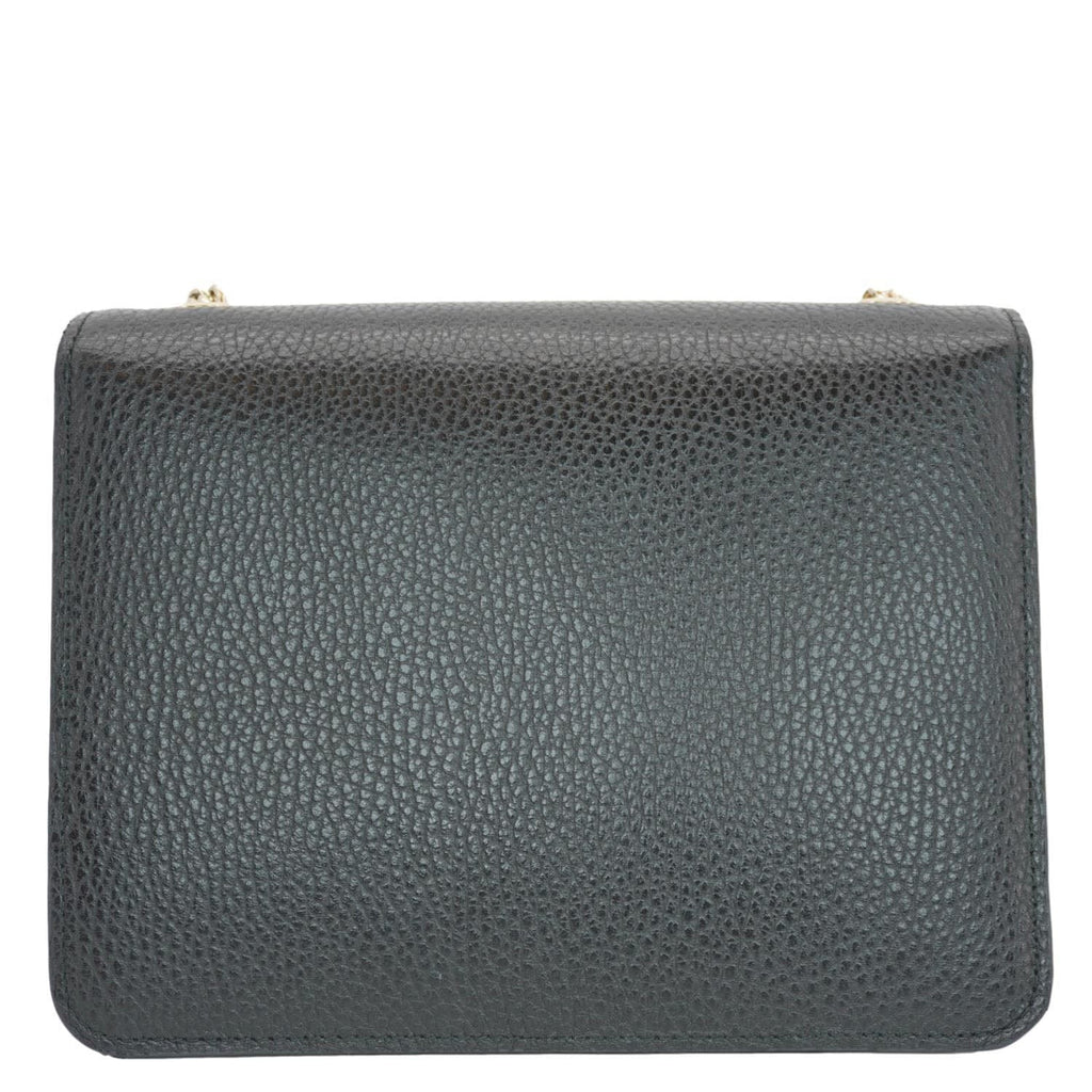 GUCCI Interlocking Gucci Leather Crossbody Bag Black 510304